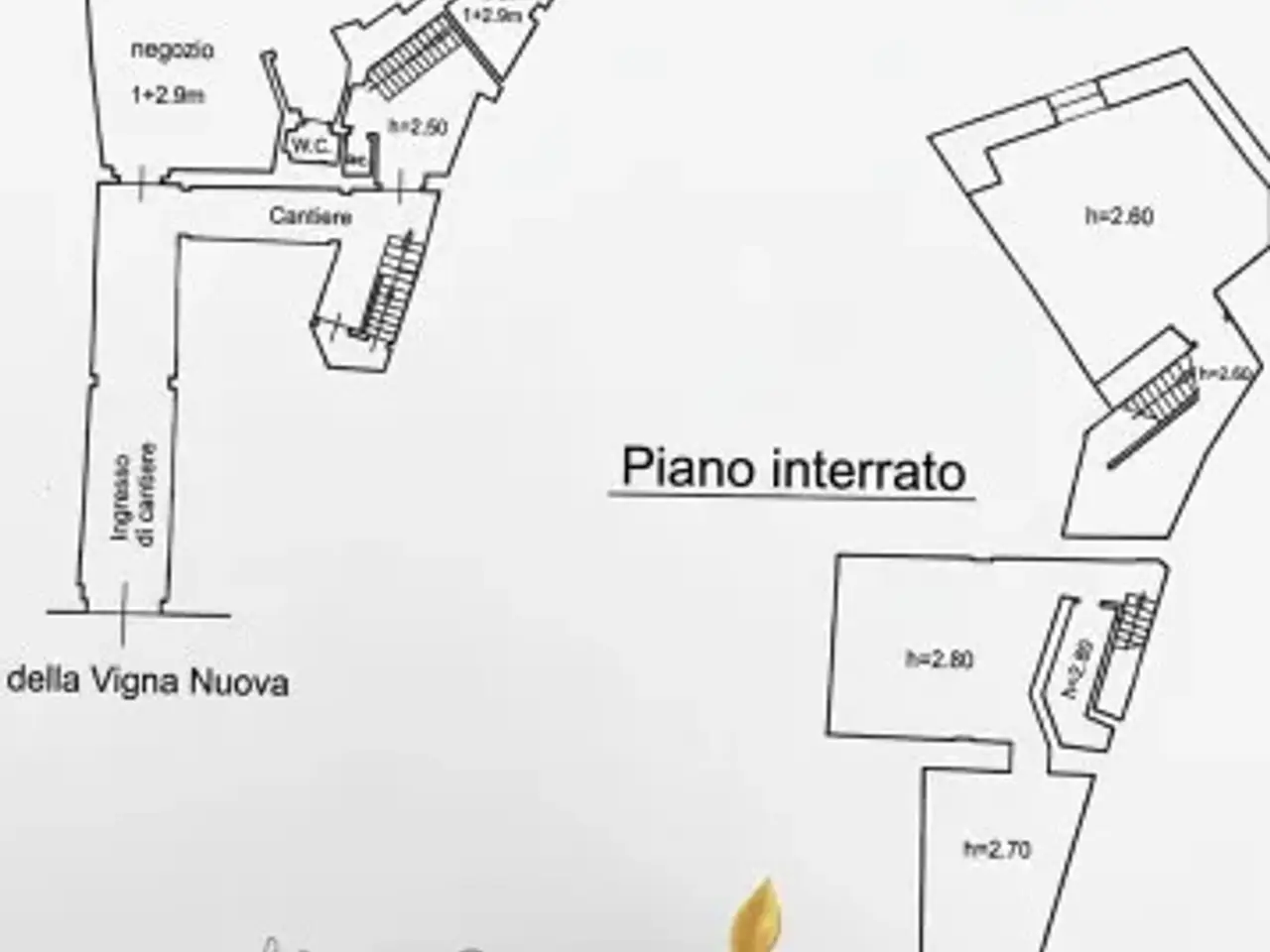Negozio in Via della Vigna Nuova, Firenze, {3} - Planimetria 1