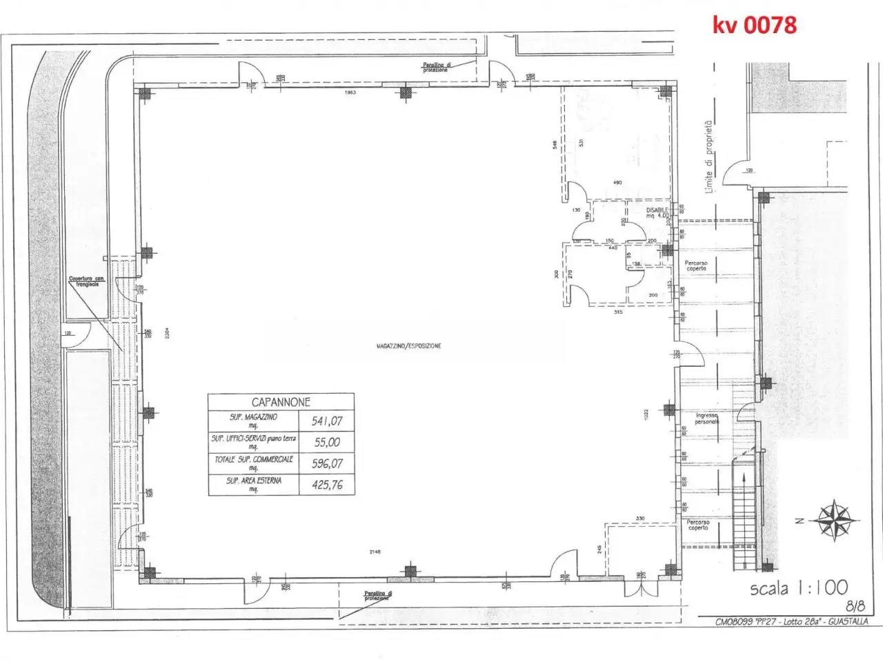 Negozio in Via Sacco E Vanzetti, Guastalla, {3} - Planimetria 1
