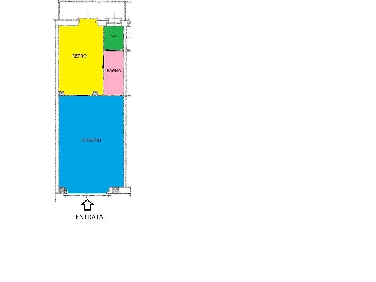 Negozio in Via Giovanni Plana 84, Alessandria, {3} - Planimetria 1