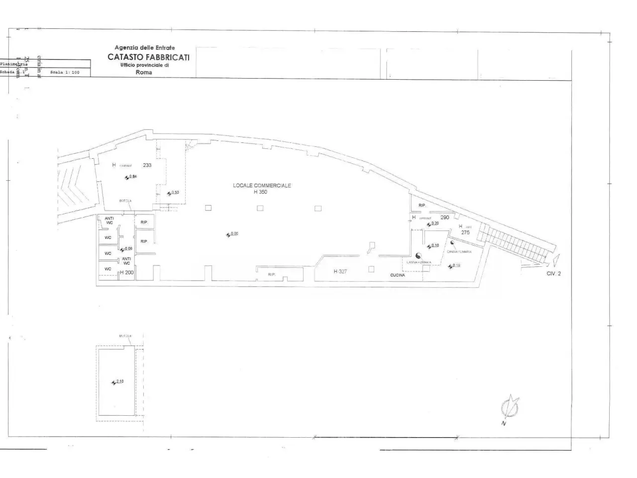 Negozio in Corso Trieste 146, Roma, {3} - Planimetria 1