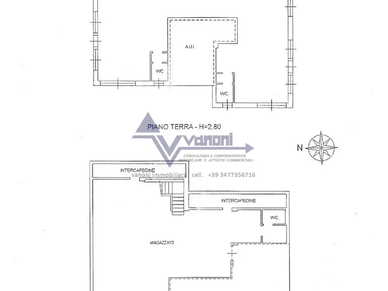 Negozio in Via Martiri della Libertà, Sorisole, {3} - Planimetria 1