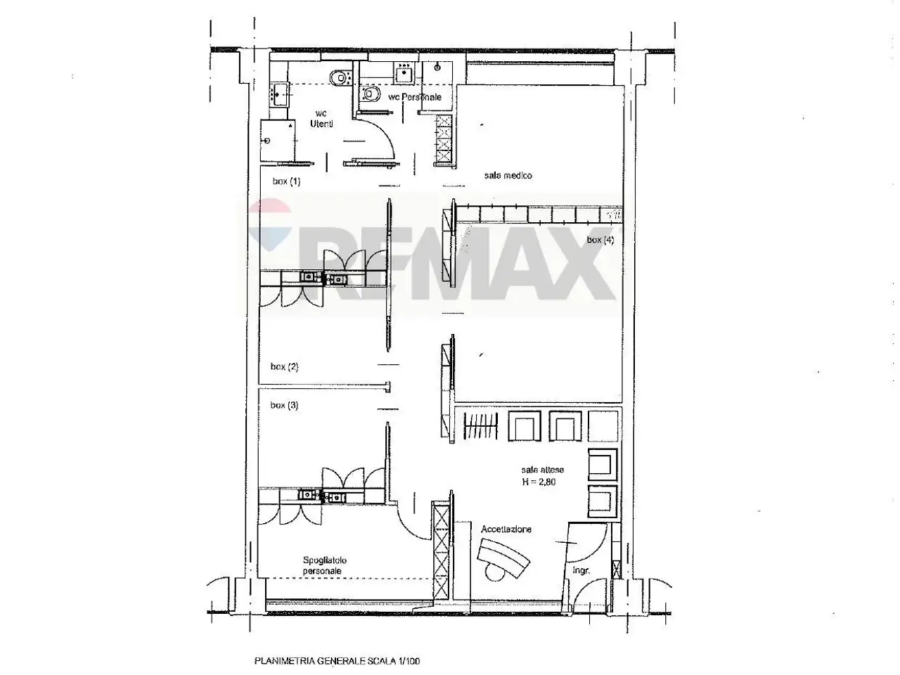 Ufficio in Via del Consorzio 2, Falconara Marittima, {3} - Planimetria 1