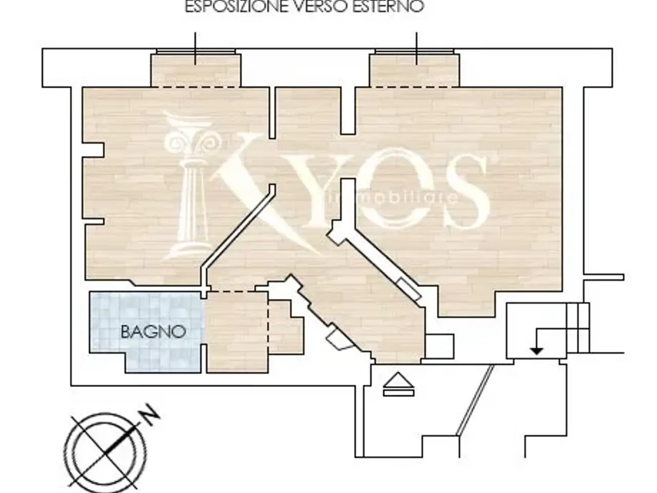 Ufficio in Via Edmondo De Amicis 61, Milano, {3} - Planimetria 1
