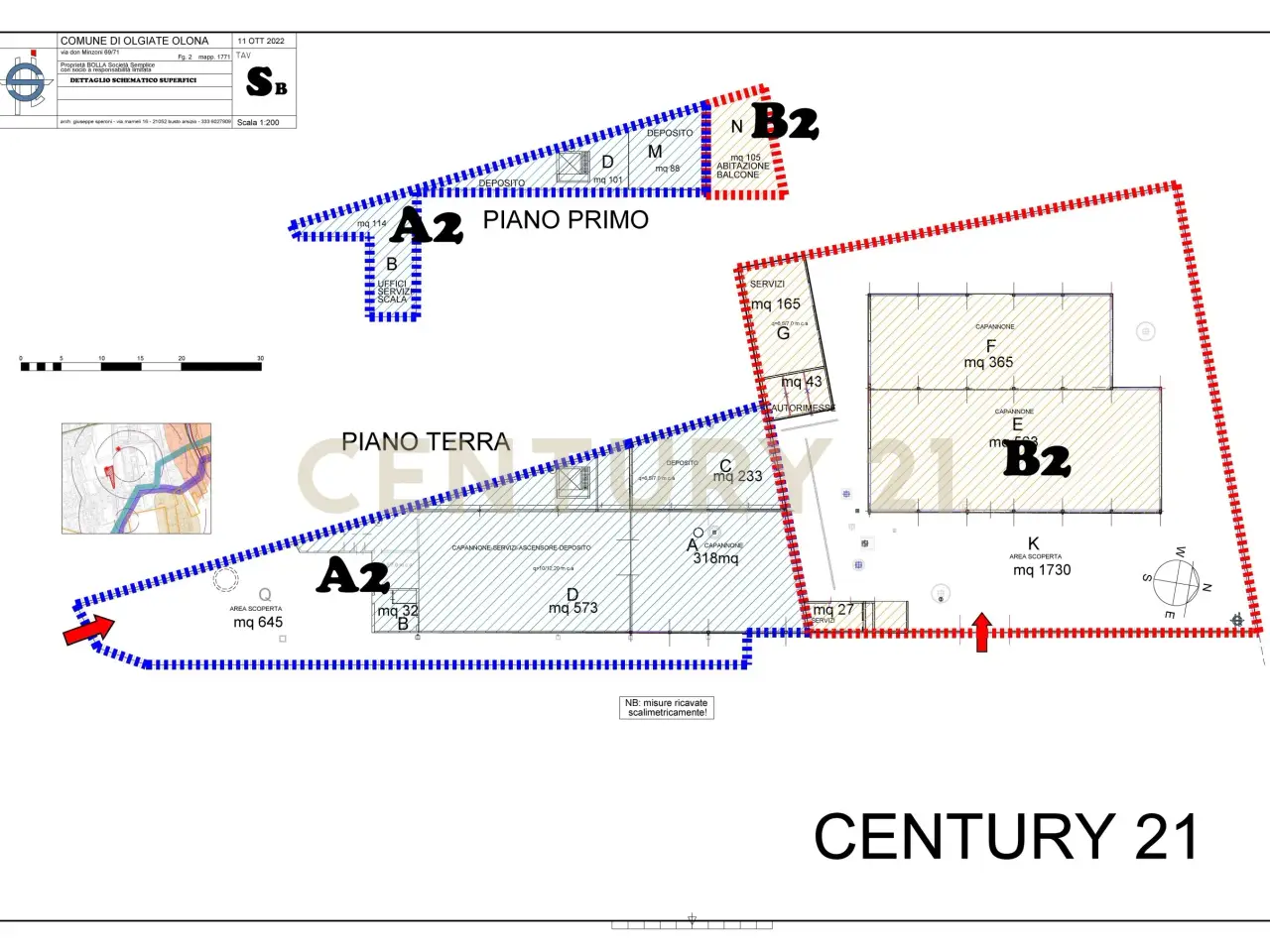 Capannone in Via Don Minzoni 69/71, Olgiate Olona, {3} - Planimetria 1