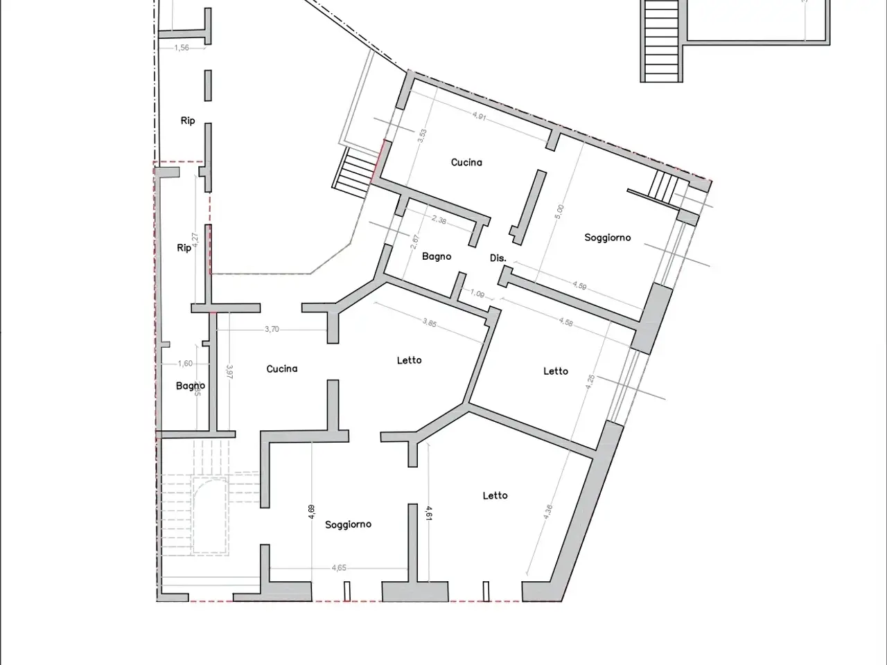 Palazzina commerciale in Via Niccolò Foscarini 4, Lecce, {3} - Planimetria 1