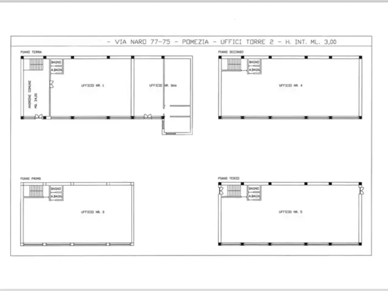 Ufficio in Via Naro 75, Pomezia, {3} - Planimetria 1