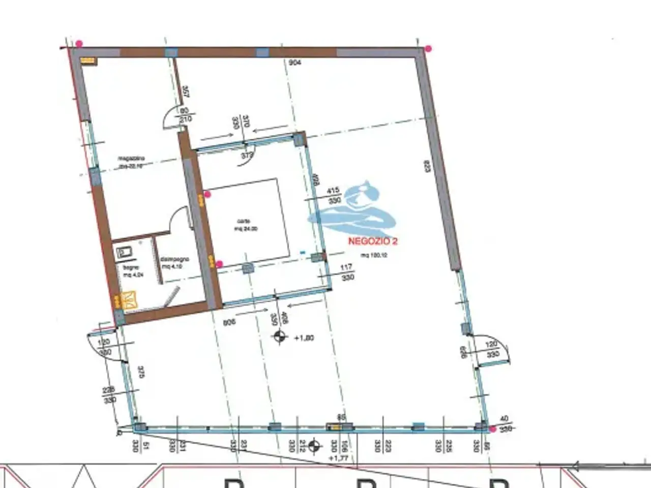 Negozio in Viale Lungomare 37, Ravenna, {3} - Planimetria 1