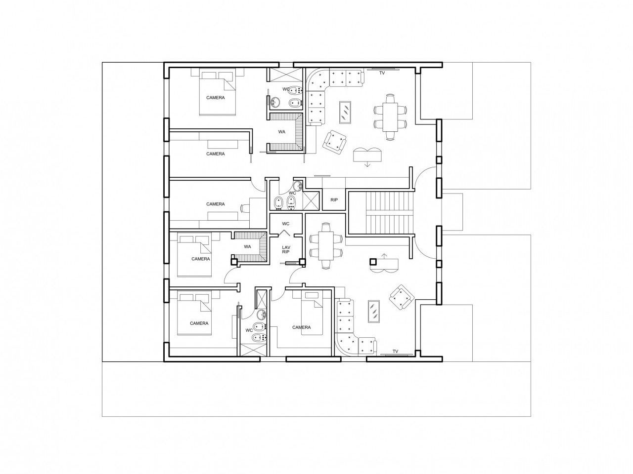 Vierzimmerwohnung, Montebelluna - Grundriss 1