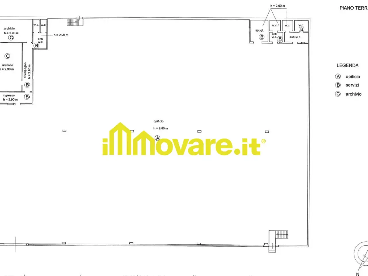 Capannone in Via Giovanni Battista Pirelli, Triggiano, {3} - Planimetria 1
