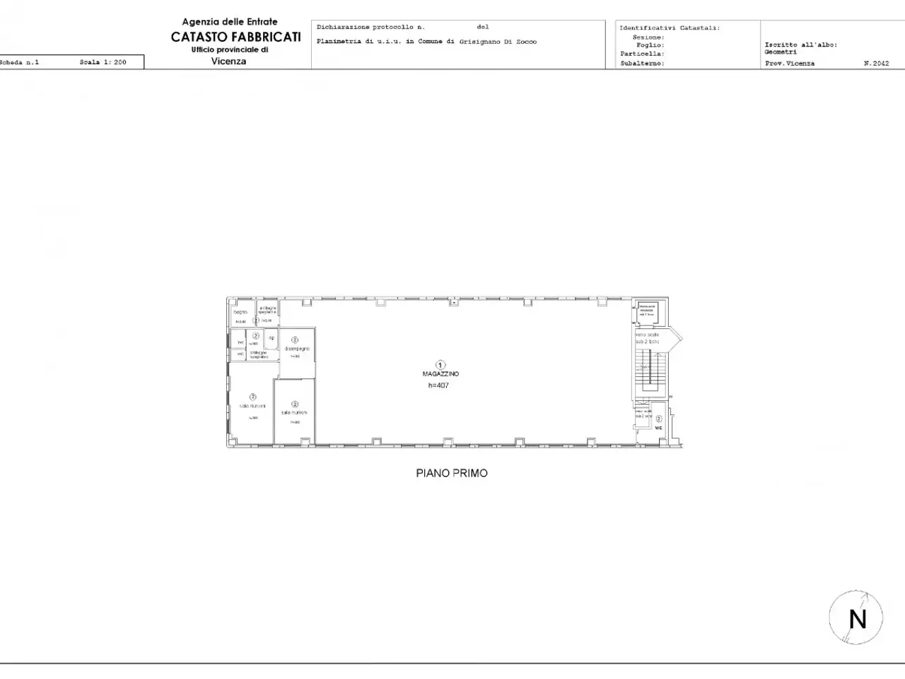 Laboratorio in Via del Lavoro, Grisignano Di Zocco, {3} - Planimetria 1