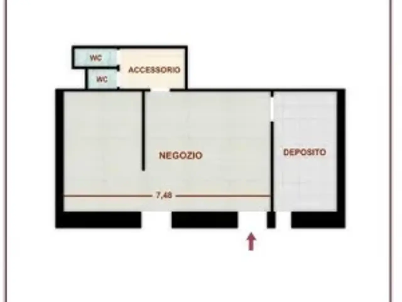 Negozio in Via Provinciale Santa Maria a Cubito, Napoli, {3} - Planimetria 1