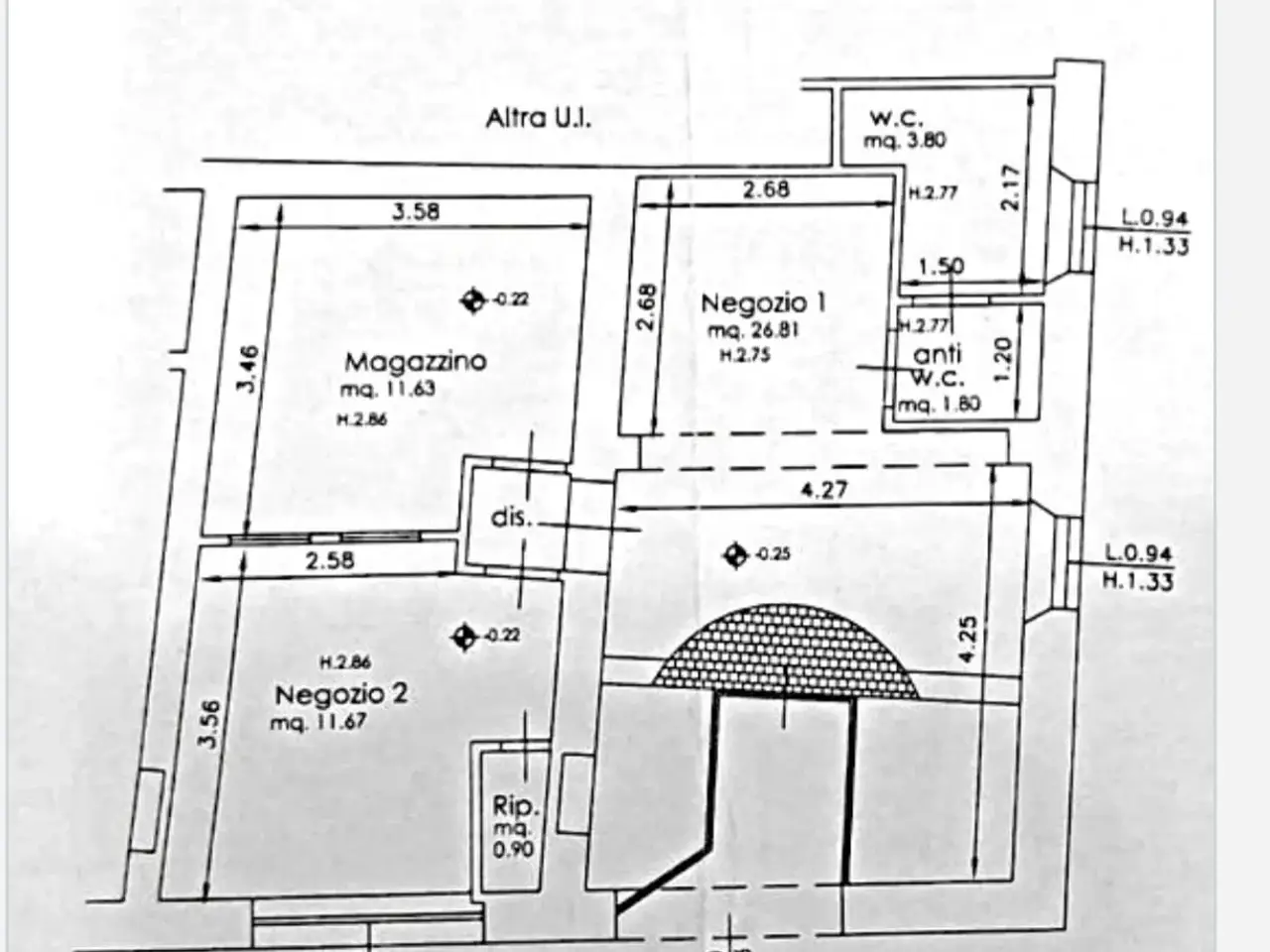 Locale commerciale in , Cascina, {3} - Planimetria 1