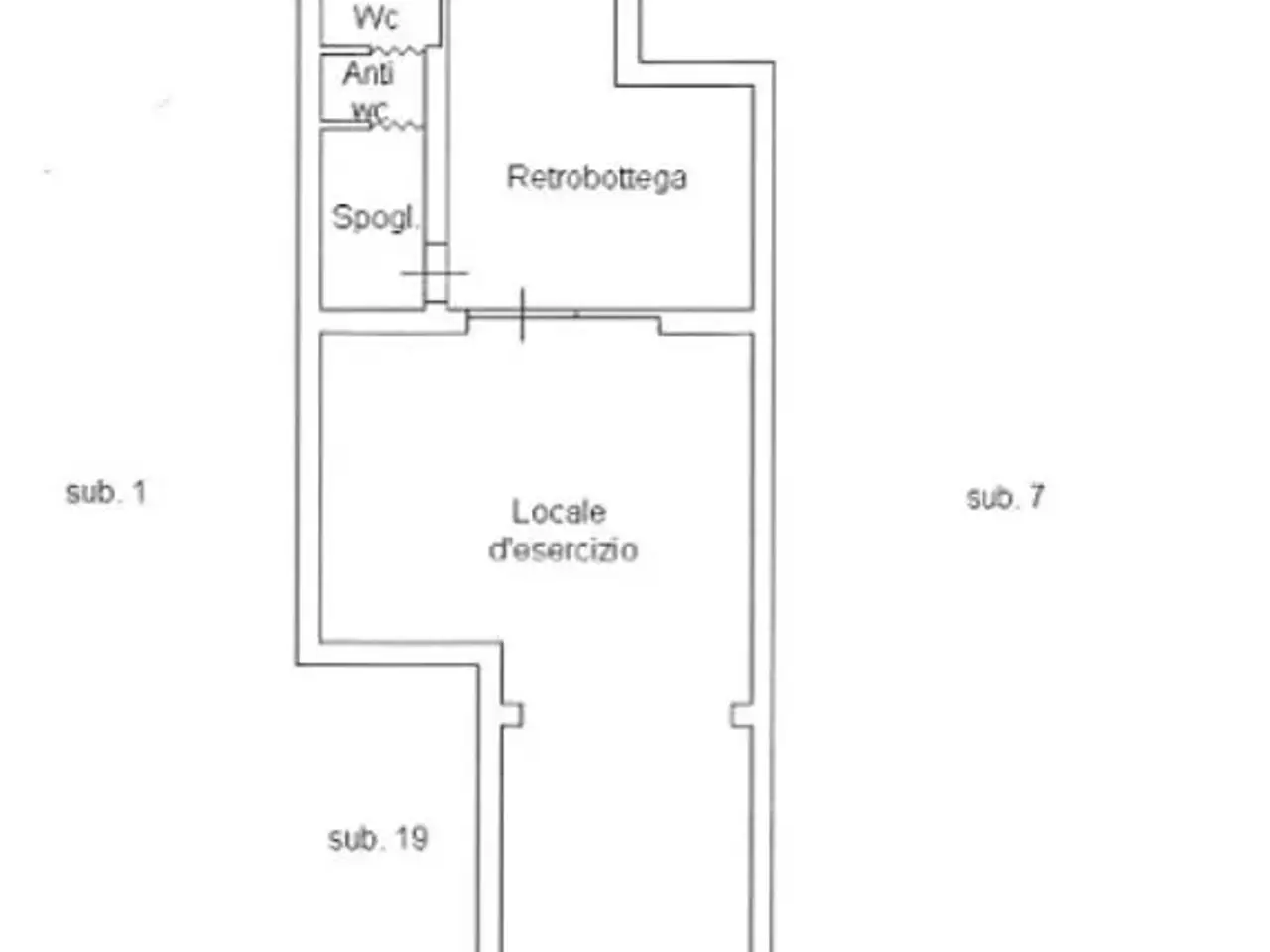 Negozio in Corso Vittorio Emanuele 163, Capaci, {3} - Planimetria 1