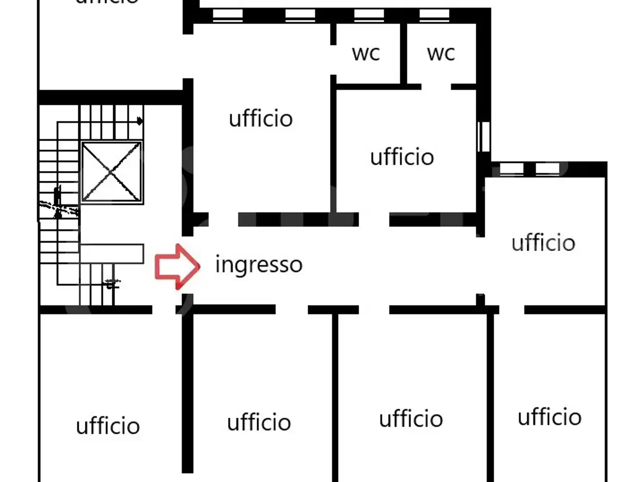 Ufficio in Via Oberdan 1, Padova, {3} - Planimetria 1