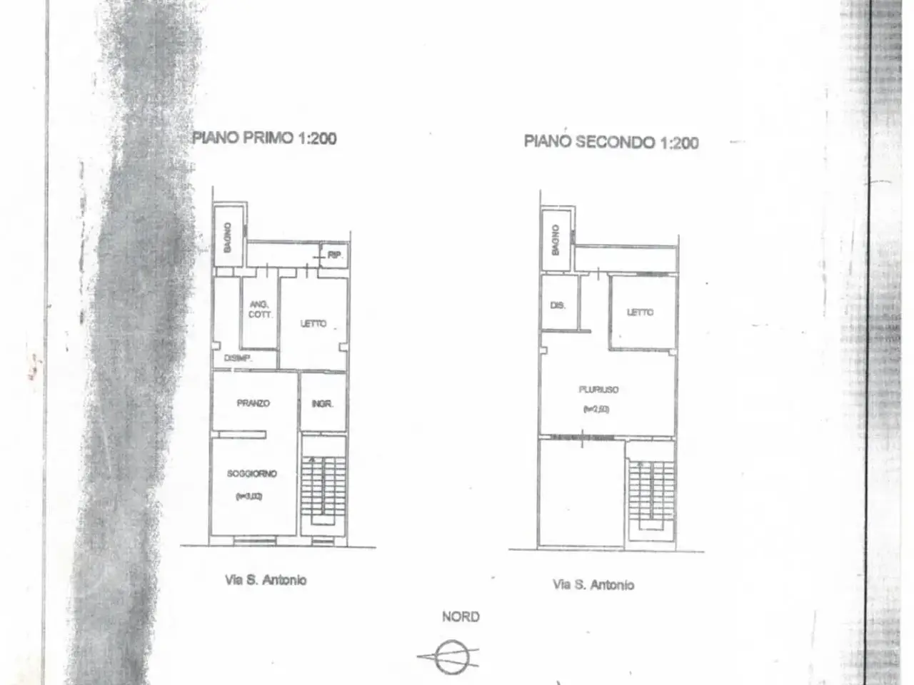 Trilocale in affitto, Via Sant'Antonio 56, Castro - Planimetria 1