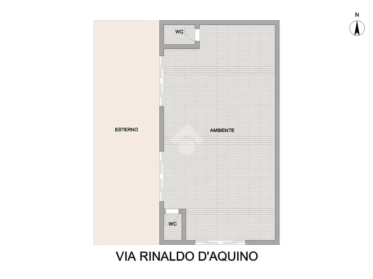 Negozio in Via Rinaldo d'Aquino 13, Palermo, {3} - Planimetria 1