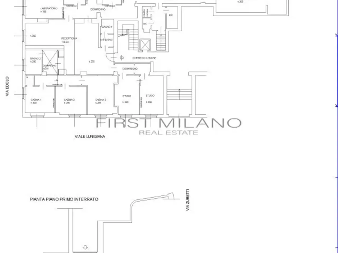 Ufficio in Viale Lunigiana 4, Milano, {3} - Planimetria 1