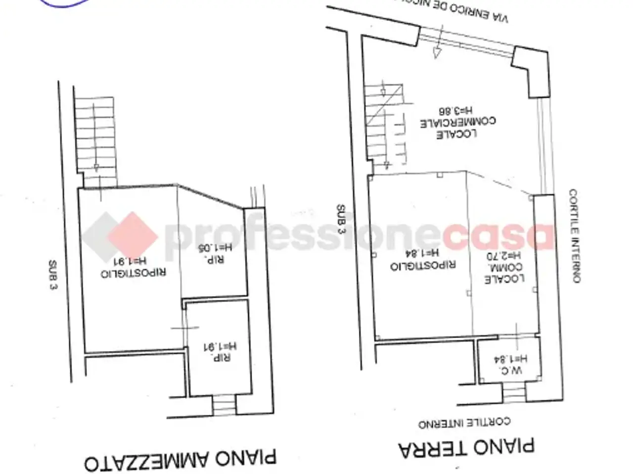Negozio in Via Enrico De Nicola 196, Cassino, {3} - Planimetria 1