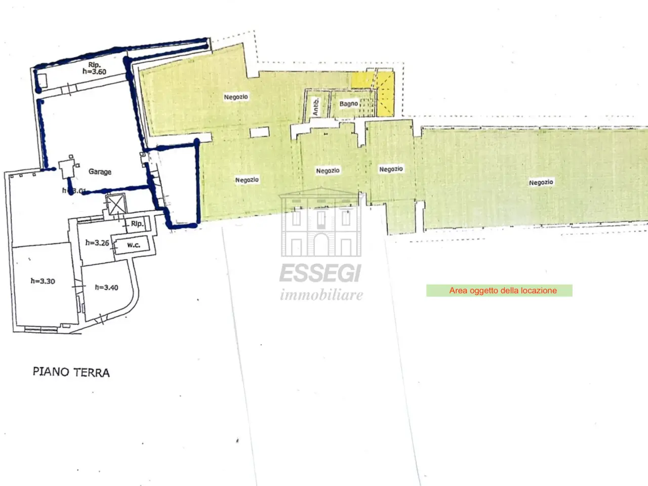 Palazzina commerciale in Piazza Napoleone, Lucca, {3} - Planimetria 1