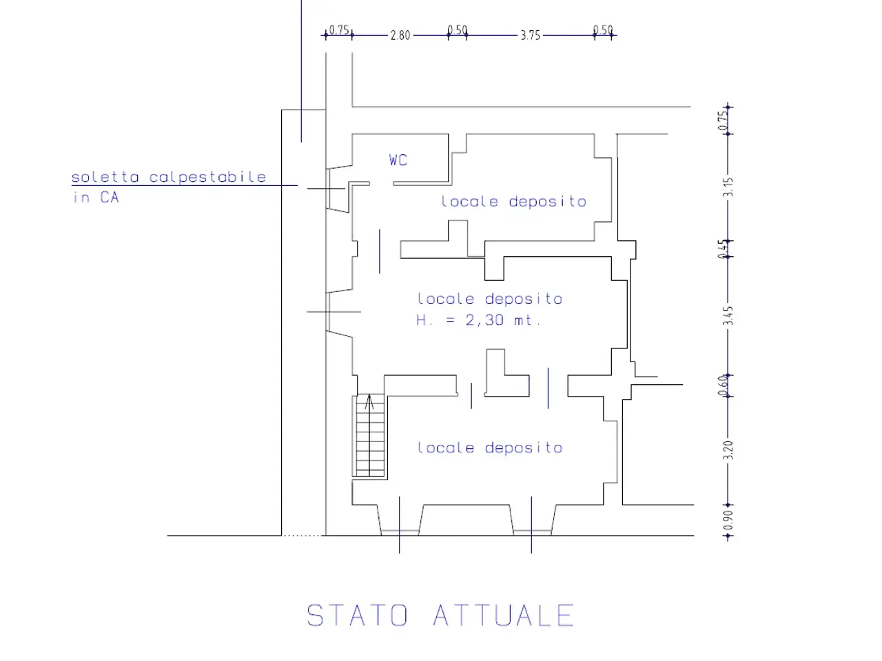 Magazzino in Via Giuseppe Ratti, Genova, {3} - Planimetria 1
