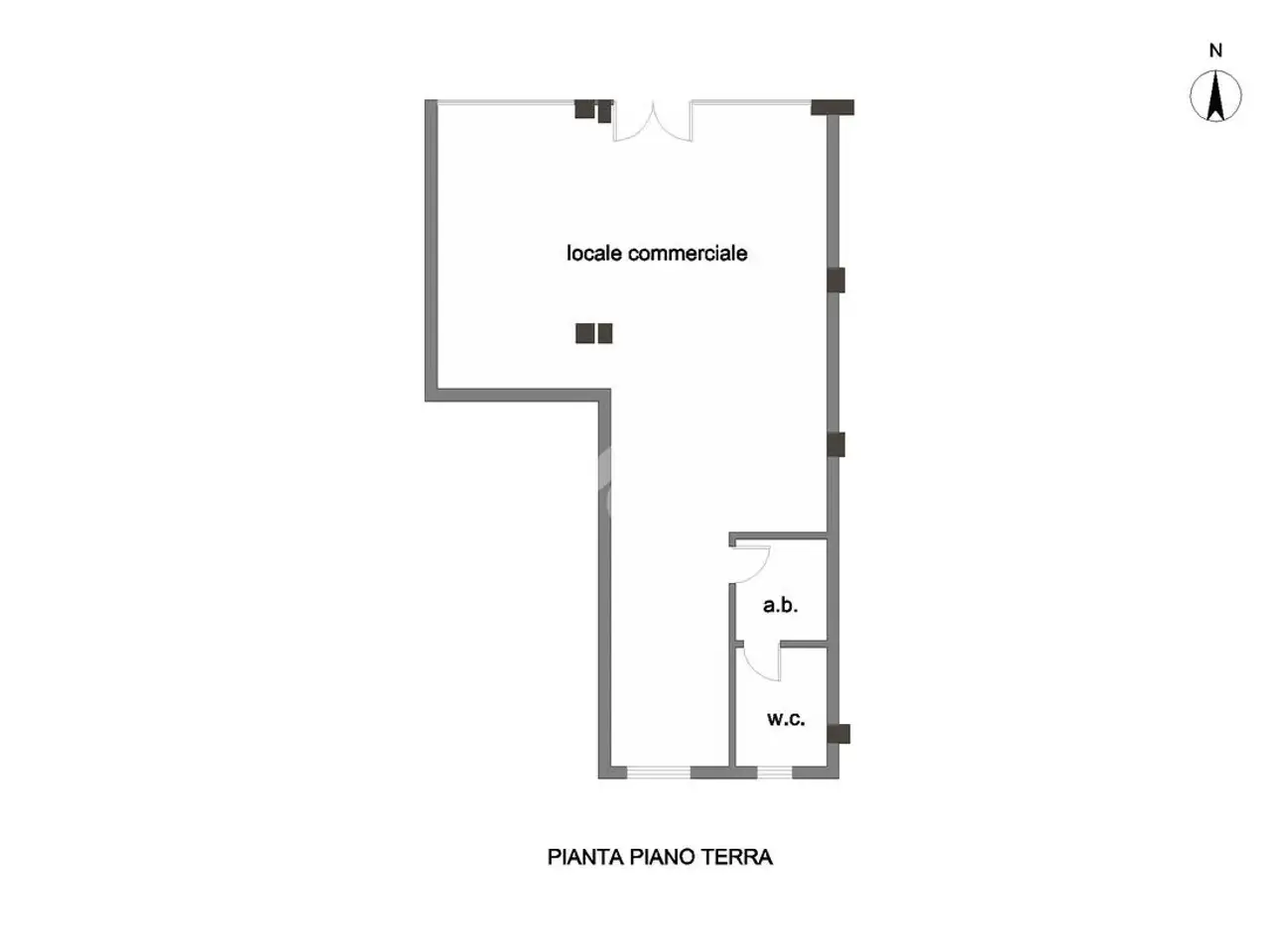 Negozio in Piazza Enrico Berlinguer 8, Morro D'Oro, {3} - Planimetria 1