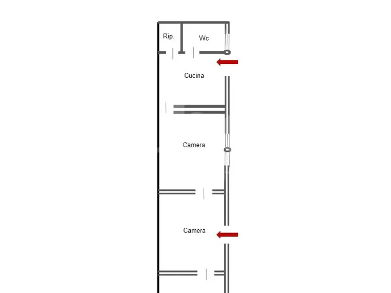 Trilocale in vendita, Via Ruggero Settimo 43, Catania - Planimetria 1