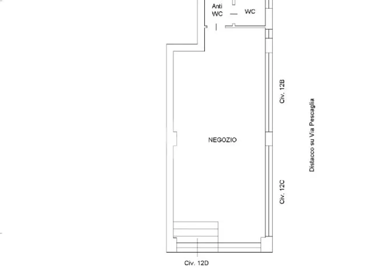 Negozio in Via Pescaglia 12, Roma, {3} - Planimetria 1