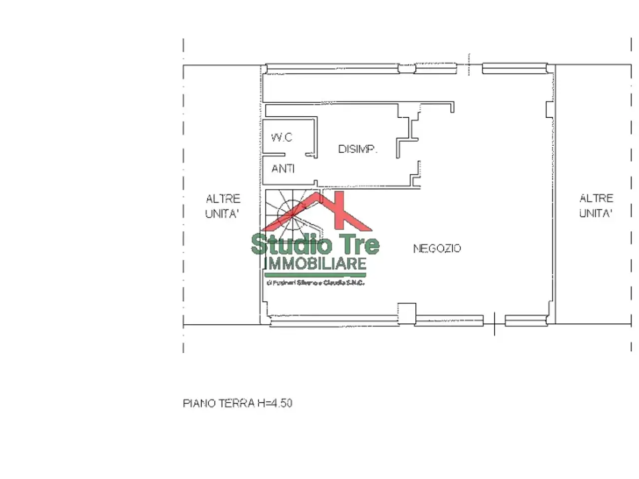 Negozio in Via dei Borromeo, Padova, {3} - Planimetria 1