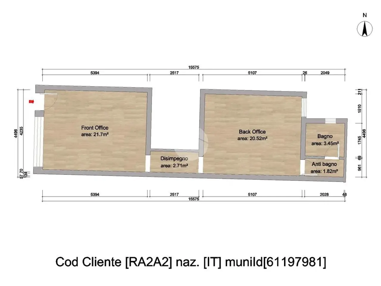 Negozio in Corso Giuseppe Garibaldi 1, Lugo, {3} - Planimetria 1