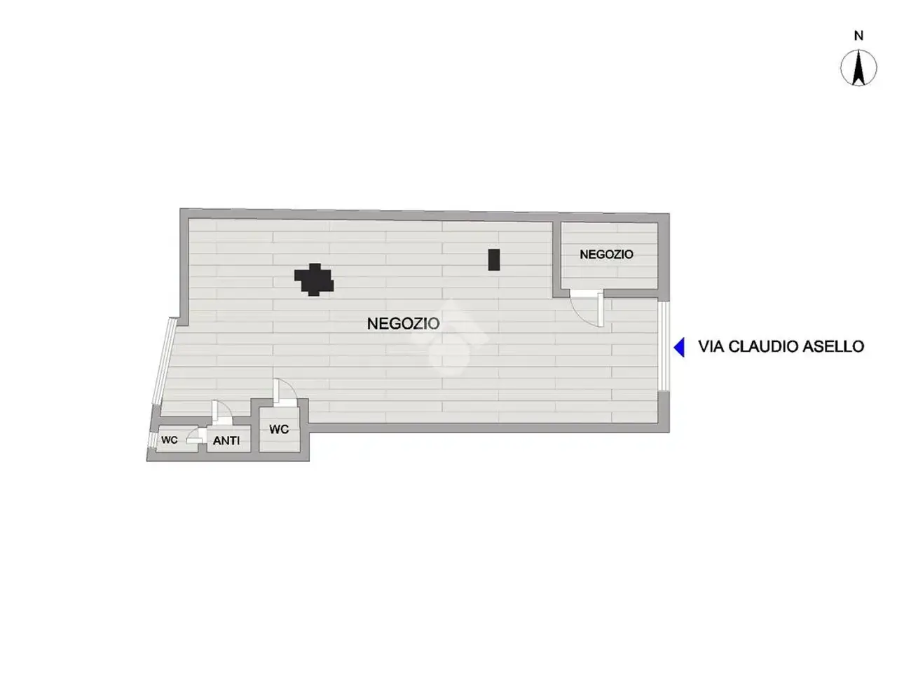 Negozio in Via Claudio Asello 45, Roma, {3} - Planimetria 1