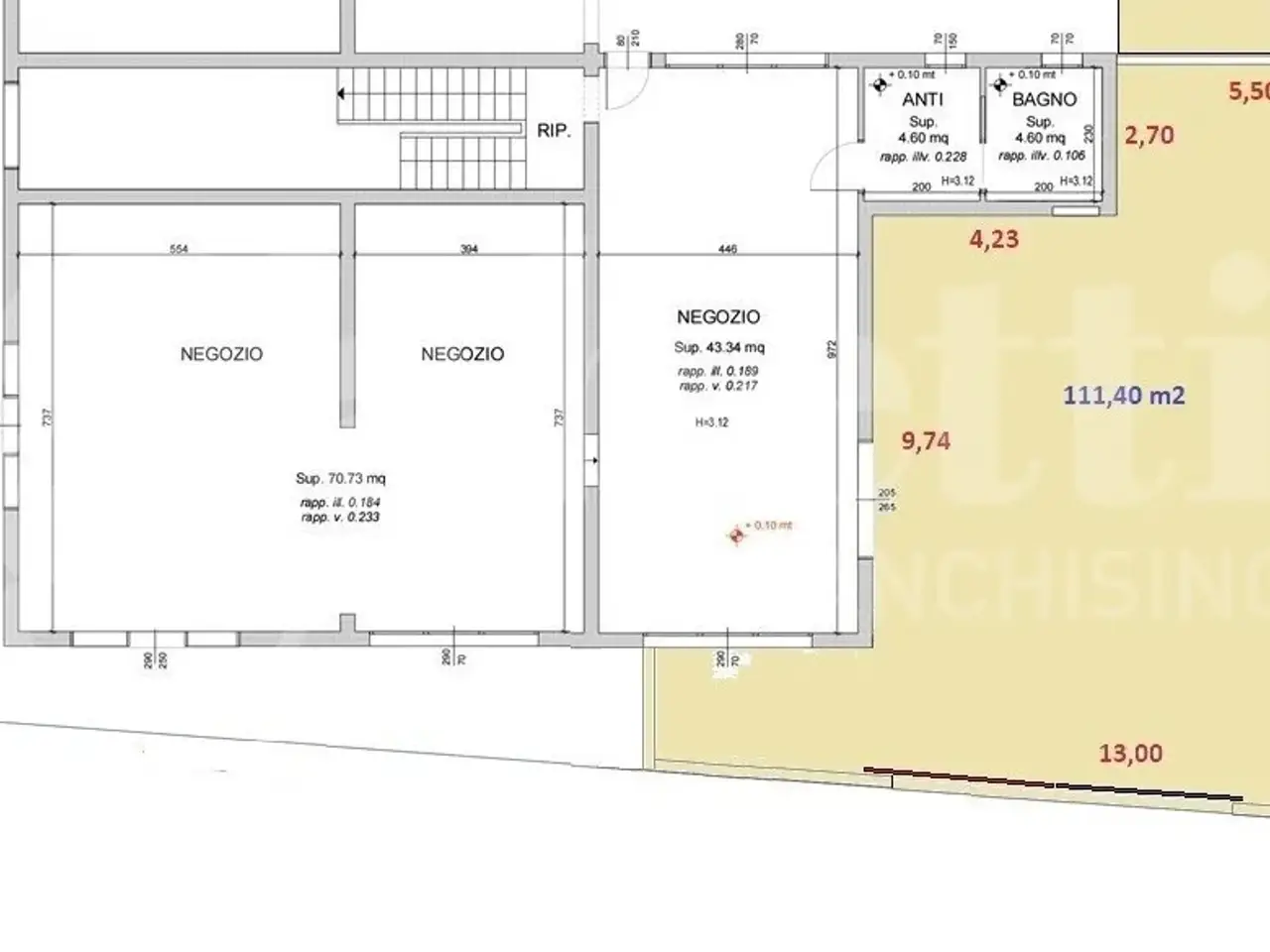 Negozio in Via Erice, Modena, {3} - Planimetria 1