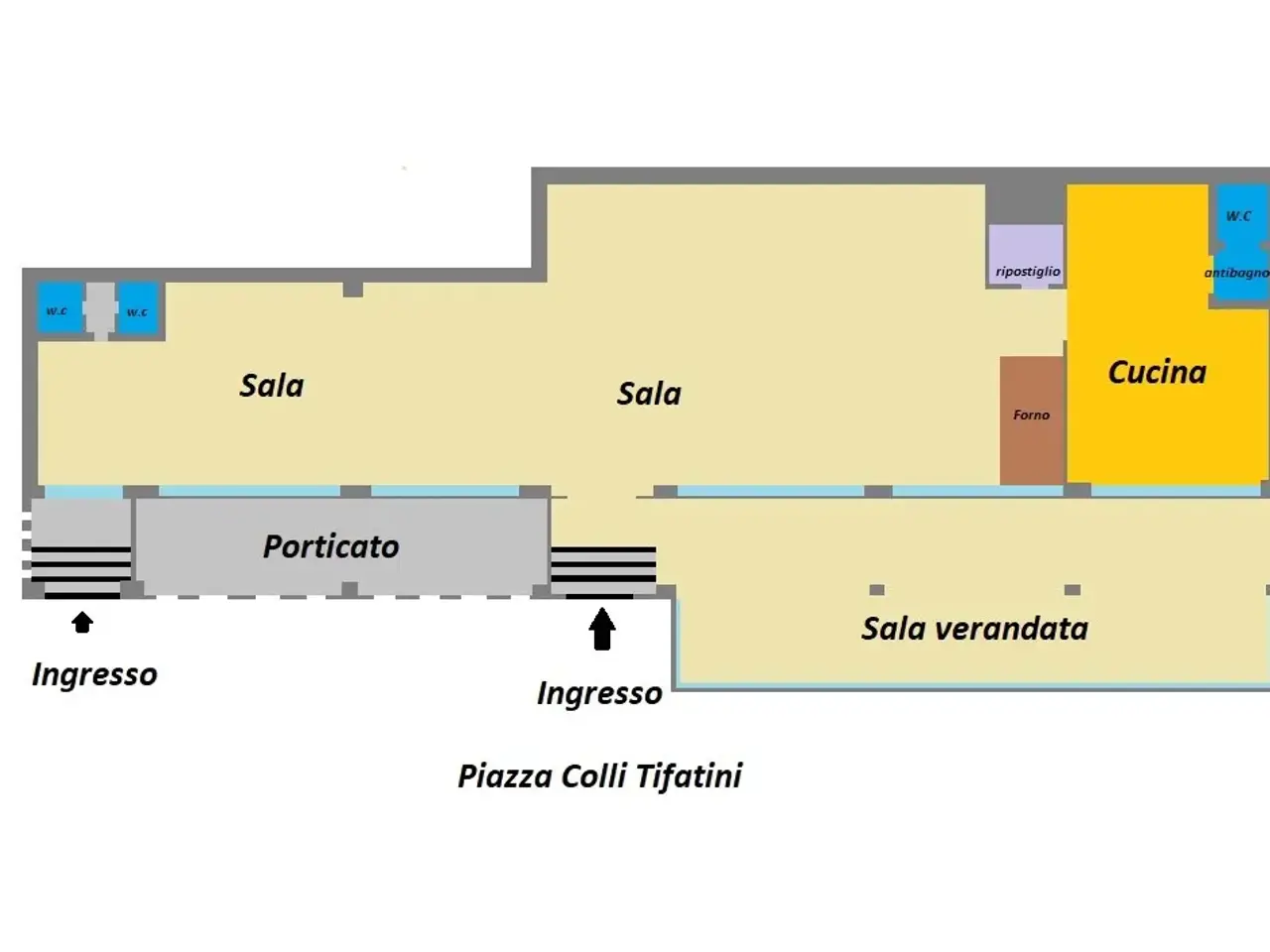 Negozio in Piazza Colli Tifatini, Caserta, {3} - Planimetria 1