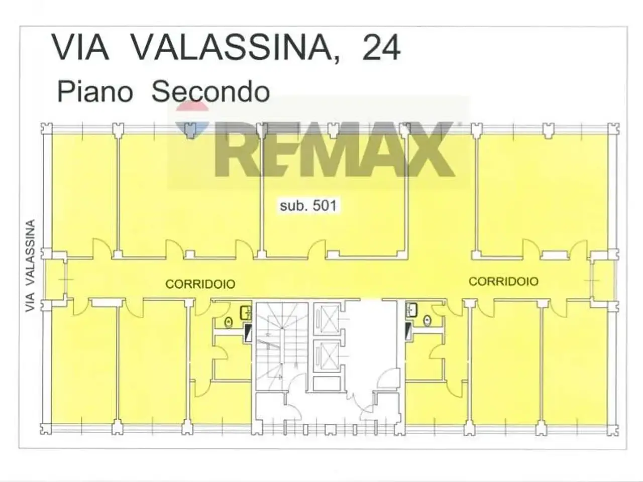 Ufficio in Via Valassina 24, Milano, {3} - Planimetria 1