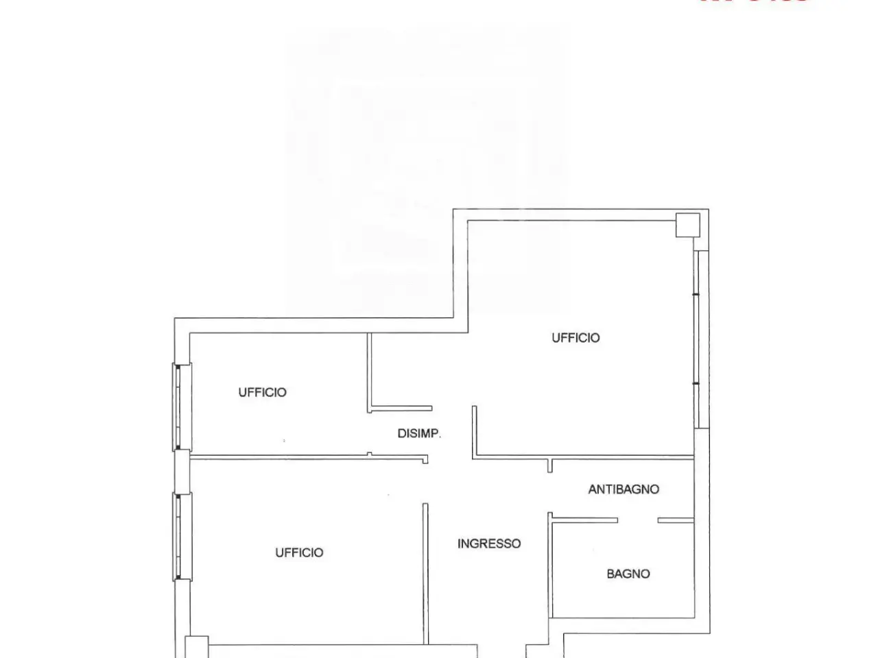 Negozio in Via Giorgio De Chirico 14, Reggio Emilia, {3} - Planimetria 1