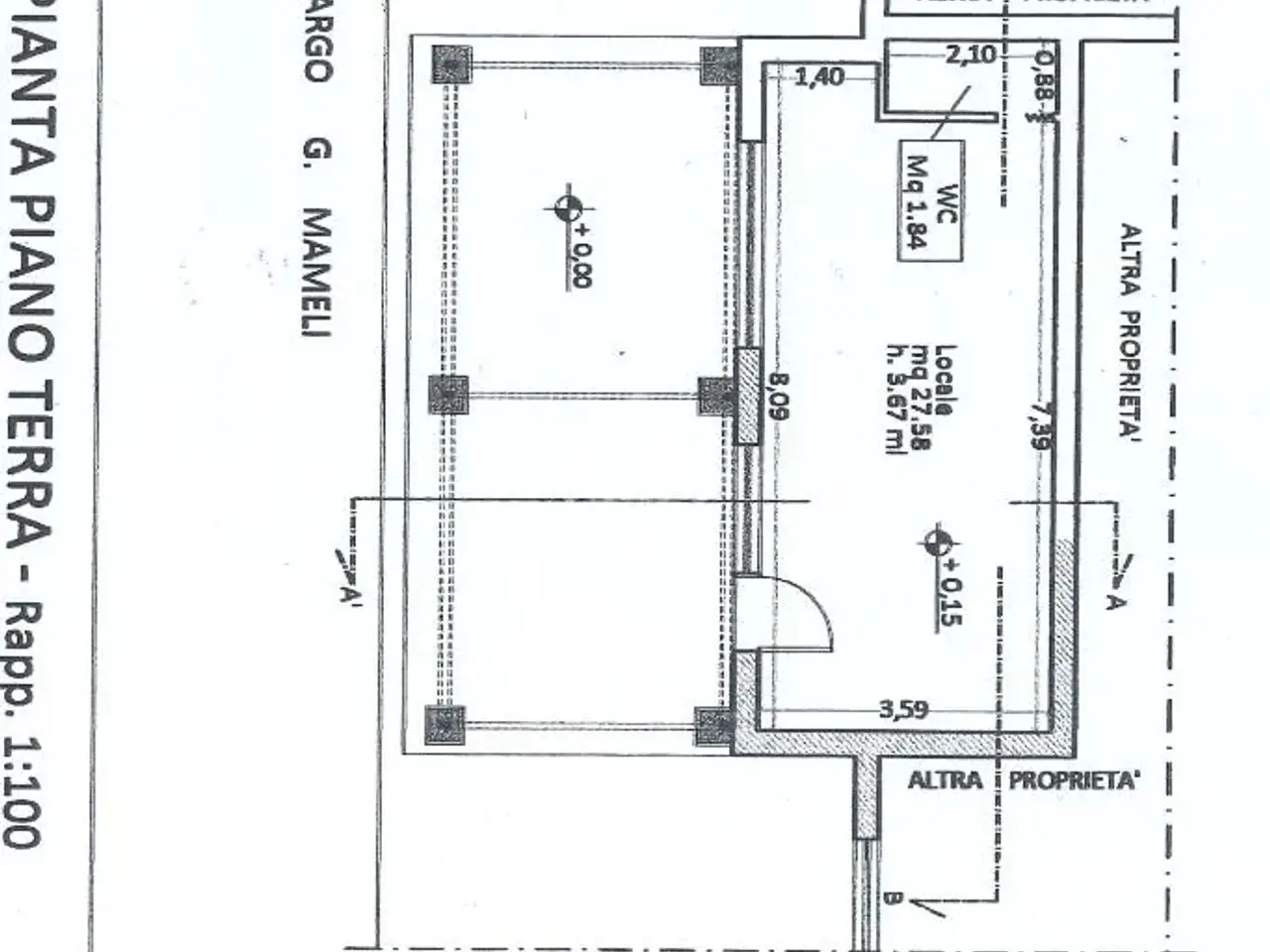 Negozio in Via del Mare 1, Pomezia, {3} - Planimetria 1
