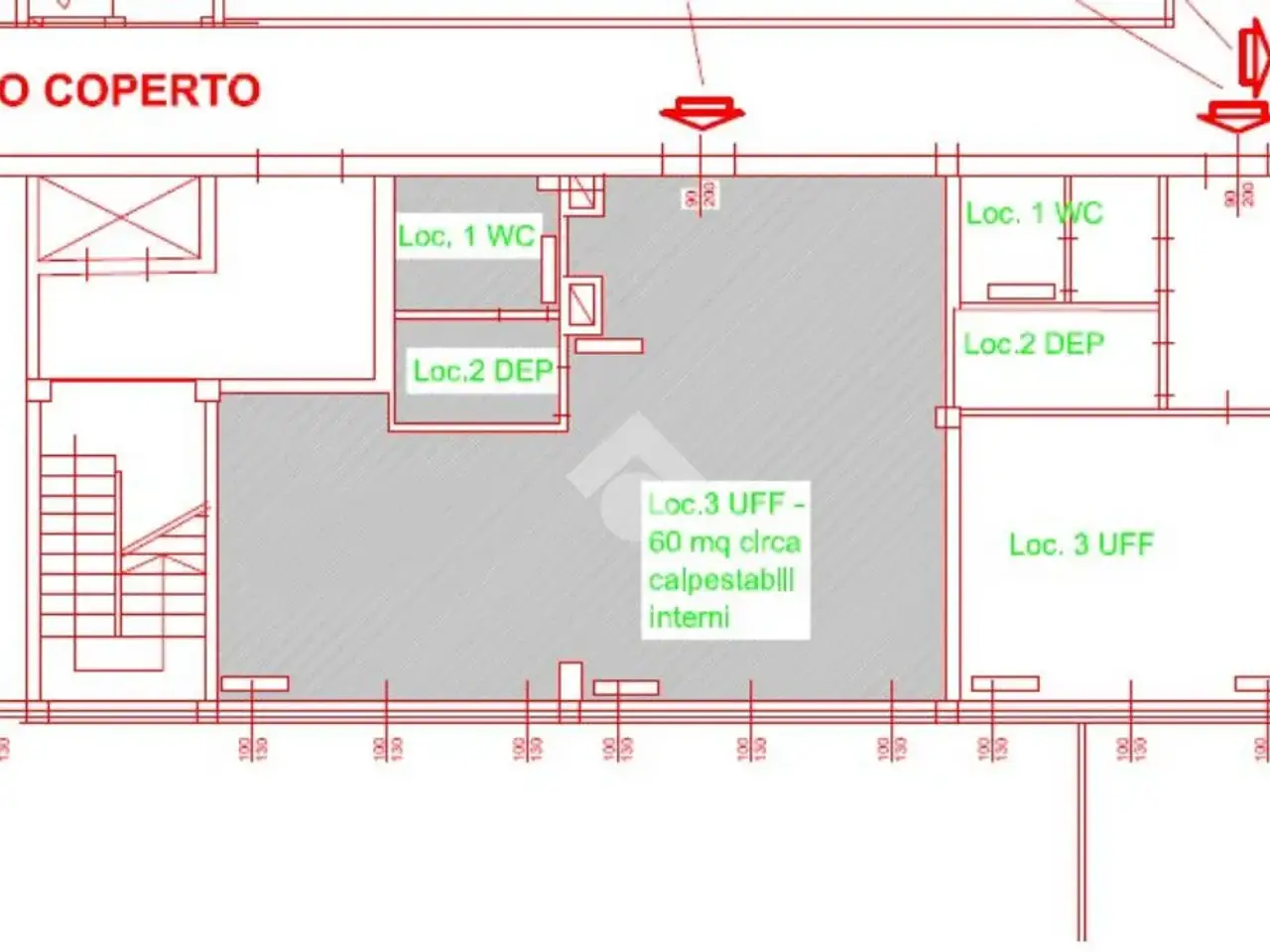 Ufficio in Piazza Allende 3, Ozzano Dell'Emilia, {3} - Planimetria 1