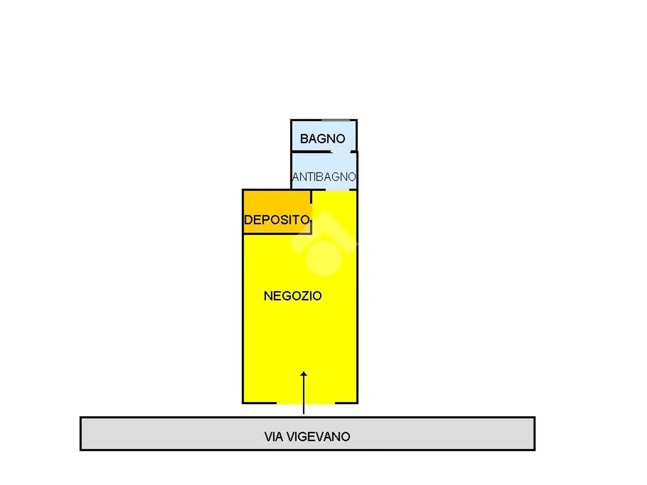 Negozio in Via Vigevano 17, Roma, {3} - Planimetria 1