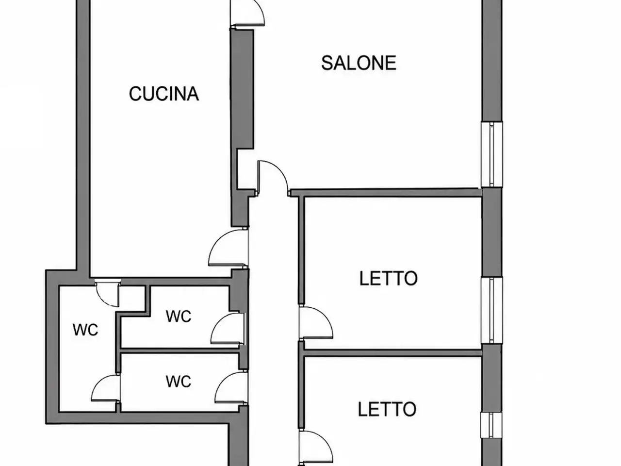 Ufficio in Via Francesco Crispi 73, Napoli, {3} - Planimetria 1