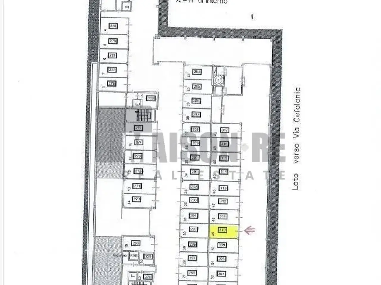 Parcheggio chiuso in Via Cefalonia 41, Brescia, {3} - Planimetria 1