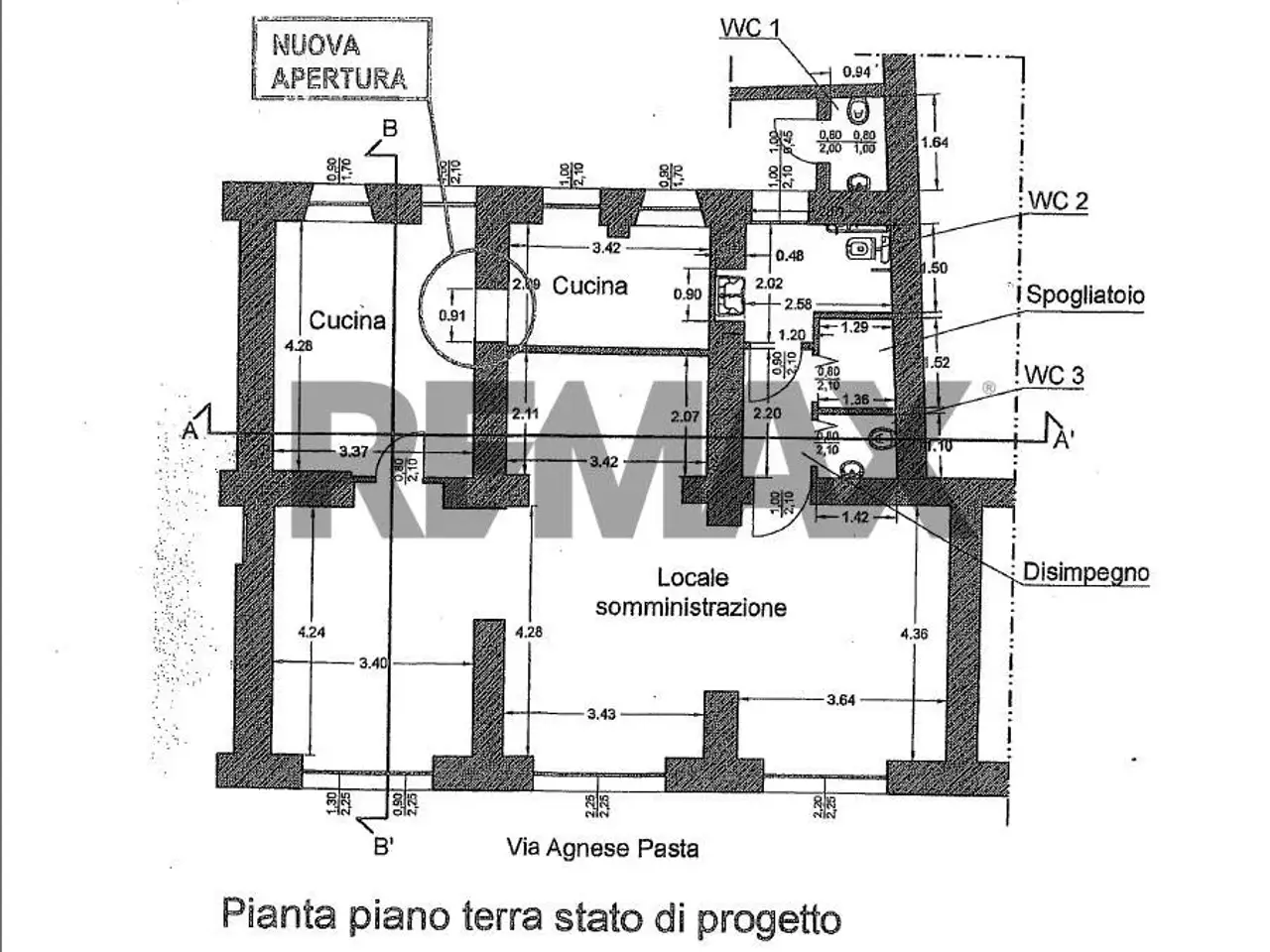Negozio in Via Agnese Pasta 9, Melzo, {3} - Planimetria 1
