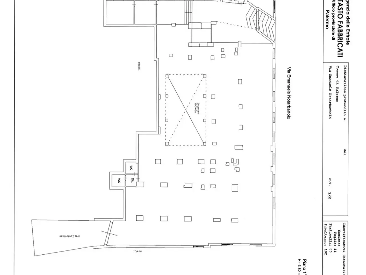 Magazzino in Via Notarbartolo 2h, Palermo, {3} - Planimetria 1