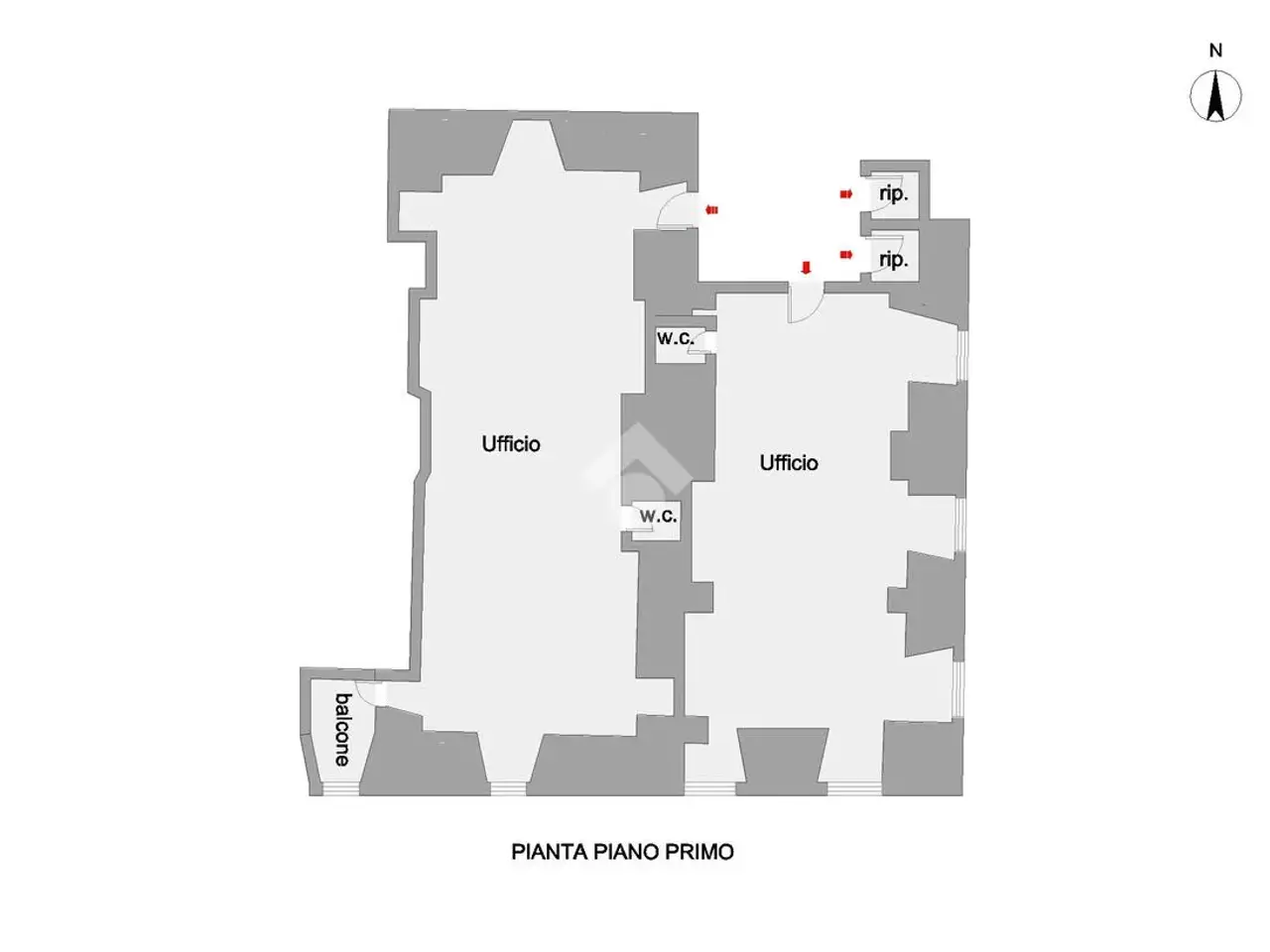 Ufficio in Corso Giuseppe Garibaldi 89, Giulianova, {3} - Planimetria 1