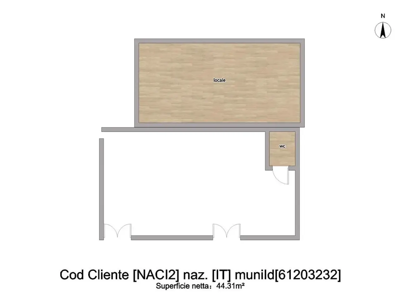 Negozio in Via Vicinale Campanile 12, Napoli, {3} - Planimetria 1