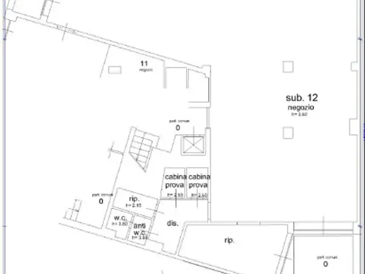 Negozio in Via Pier Paolo Vergerio, Trieste, {3} - Planimetria 1