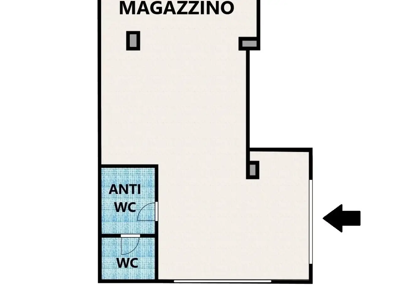 Officina in Via d'Ossuna 60, Palermo, {3} - Planimetria 1