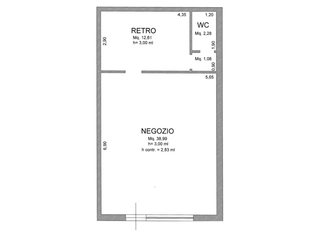 Negozio in Via Curiel 21, Forli', {3} - Planimetria 1