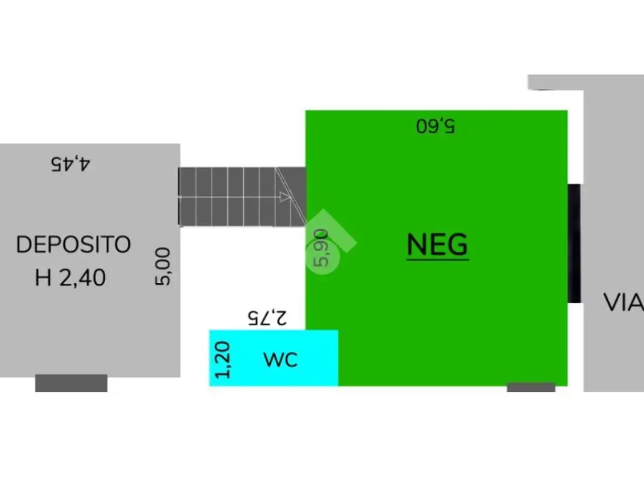 Negozio in Via S. Donato 10, Caserta, {3} - Planimetria 1