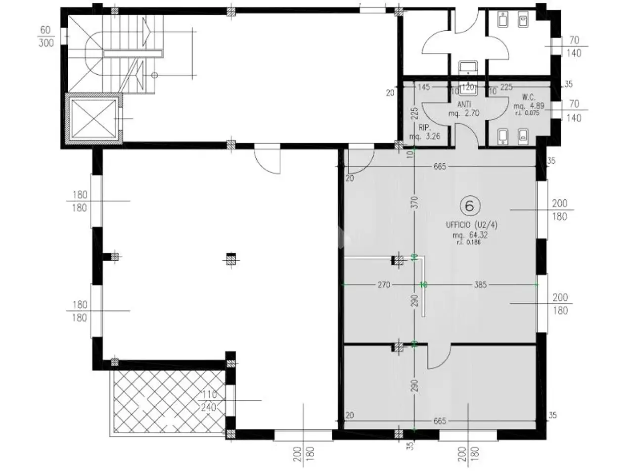 Ufficio in Via Pezzana 24, Carpi, {3} - Planimetria 1