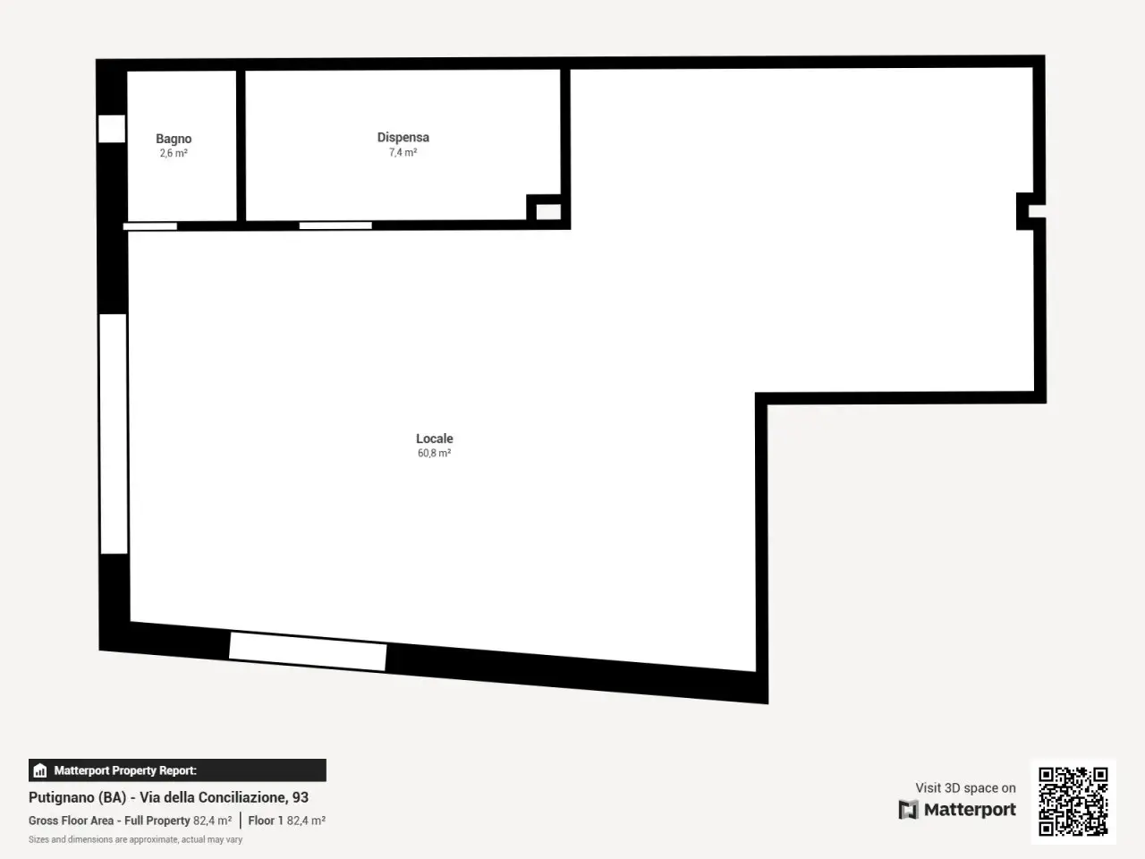 Laboratorio in Via della Conciliazione 93, Putignano, {3} - Planimetria 1