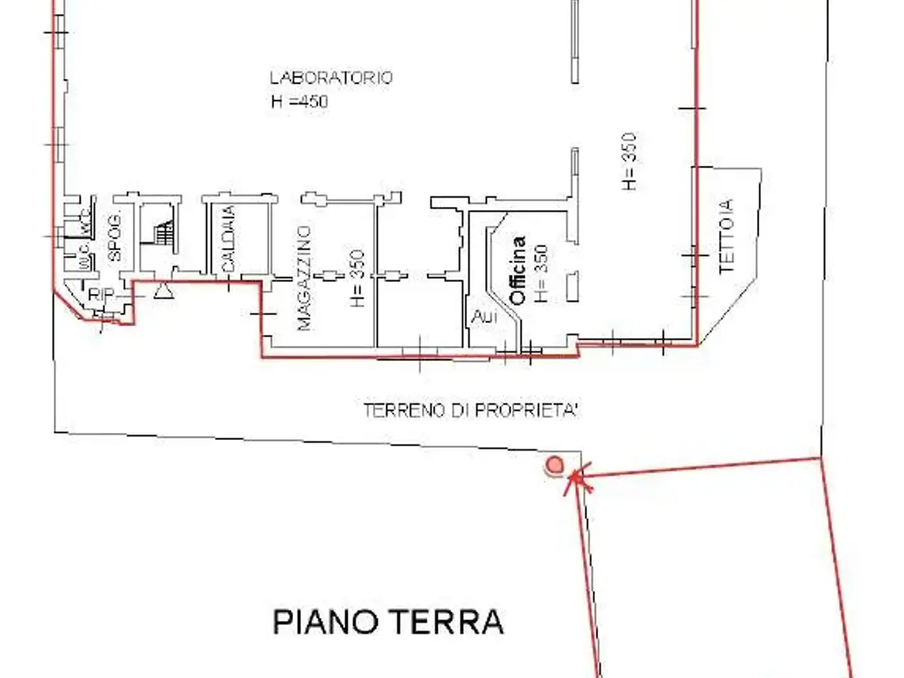Capannone in Via San Michele 1, Besozzo, {3} - Planimetria 1
